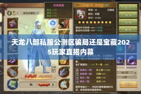 天龙八部私服公测区骗局还是宝藏2025玩家直揭内幕 天龙八部私服公测区骗局还是宝藏2025玩家直揭内幕