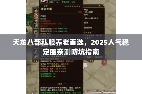 天龙八部私服养老首选,2025人气稳定服亲测防坑指南 天龙八部私服养老首选,2025人气稳定服亲测防坑指南