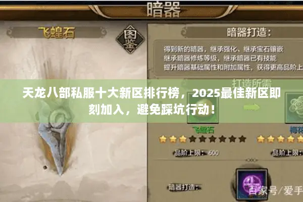 天龙八部私服十大新区排行榜，2025最佳新区即刻加入，避免踩坑行动！