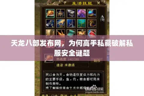 天龙八部发布网,为何高手私藏破解私服安全谜题 天龙八部发布网,为何高手私藏破解私服安全谜题