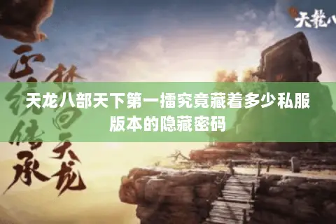 天龙八部天下第一擂究竟藏着多少私服版本的隐藏密码