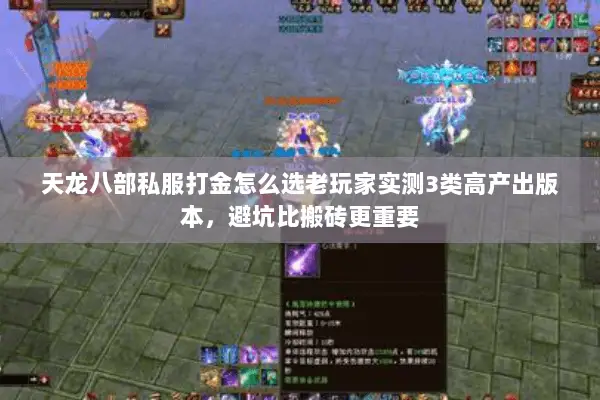 天龙八部私服打金怎么选老玩家实测3类高产出版本，避坑比搬砖更重要