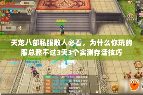 天龙八部私服散人必看，为什么你玩的服总熬不过3天3个实测存活技巧