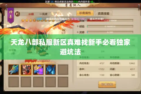 天龙八部私服新区真难找新手必看独家避坑法 天龙八部私服新区真难找新手必看独家避坑法
