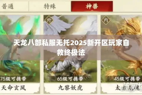 天龙八部私服无托2025新开区玩家自救终极法 天龙八部私服无托2025新开区玩家自救终极法