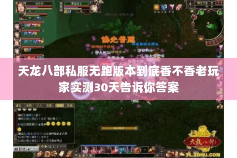天龙八部私服无跑版本到底香不香老玩家实测30天告诉你答案 天龙八部私服无跑版本到底香不香老玩家实测30天告诉你答案