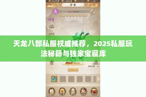 天龙八部私服权威推荐,2025私服玩法秘籍与独家宝藏库 天龙八部私服权威推荐,2025私服玩法秘籍与独家宝藏库