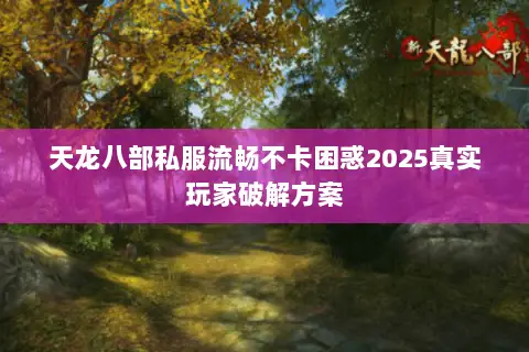 天龙八部私服流畅不卡困惑2025真实玩家破解方案 天龙八部私服流畅不卡困惑2025真实玩家破解方案