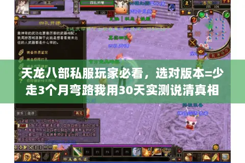 天龙八部私服玩家必看,选对版本=少走3个月弯路我用30天实测说清真相 天龙八部私服玩家必看,选对版本=少走3个月弯路我用30天实测说清真相