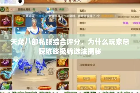 天龙八部私服综合评分,为什么玩家总踩坑终极筛选法揭秘 天龙八部私服综合评分,为什么玩家总踩坑终极筛选法揭秘