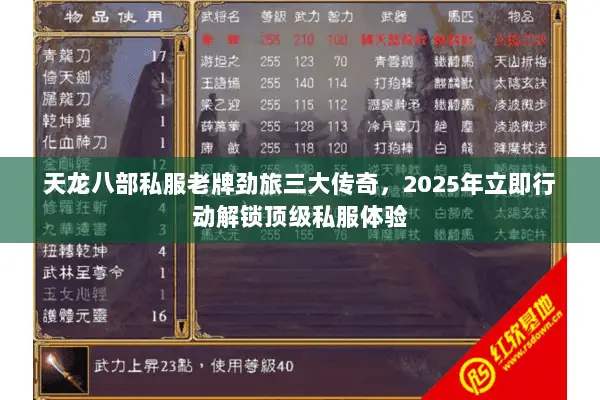 天龙八部私服老牌劲旅三大传奇，2025年立即行动解锁顶级私服体验