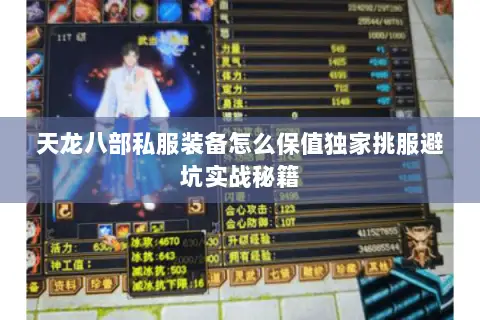 天龙八部私服装备怎么保值独家挑服避坑实战秘籍 天龙八部私服装备怎么保值独家挑服避坑实战秘籍
