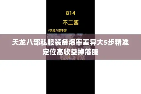 天龙八部私服装备爆率差异大5步精准定位高收益掉落服 天龙八部私服装备爆率差异大5步精准定位高收益掉落服