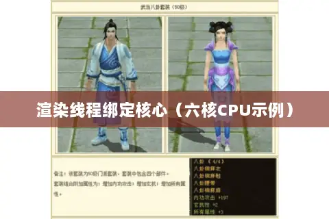 渲染线程绑定核心(六核CPU示例) 渲染线程绑定核心(六核CPU示例)