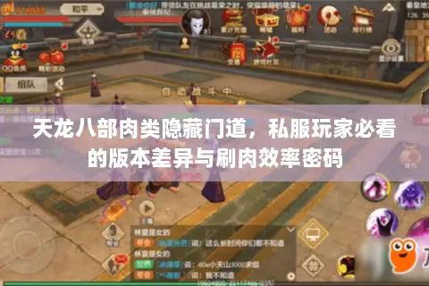 天龙八部肉类隐藏门道，私服玩家必看的版本差异与刷肉效率密码