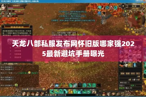 天龙八部私服发布网怀旧版哪家强2025最新避坑手册曝光