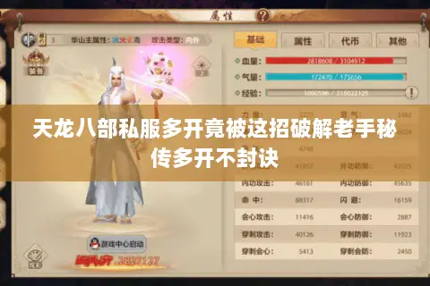 天龙八部私服多开竟被这招破解老手秘传多开不封诀