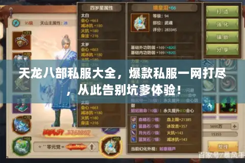 天龙八部私服大全，爆款私服一网打尽，从此告别坑爹体验！