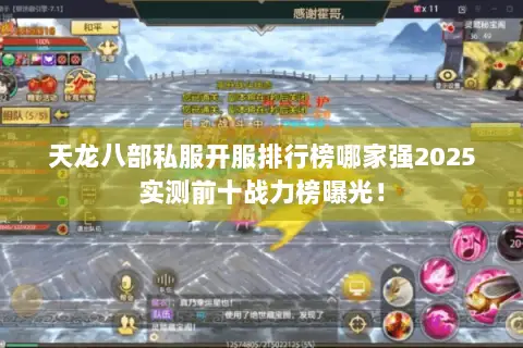 天龙八部私服开服排行榜哪家强2025实测前十战力榜曝光！