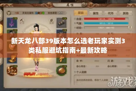 新天龙八部39版本怎么选老玩家实测3类私服避坑指南+最新攻略 新天龙八部39版本怎么选老玩家实测3类私服避坑指南+最新攻略