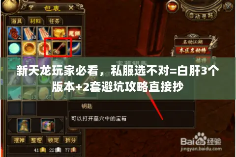 新天龙玩家必看,私服选不对=白肝3个版本+2套避坑攻略直接抄 新天龙玩家必看,私服选不对=白肝3个版本+2套避坑攻略直接抄