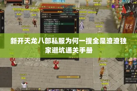 新开天龙八部私服为何一搜全是渣渣独家避坑通关手册 新开天龙八部私服为何一搜全是渣渣独家避坑通关手册