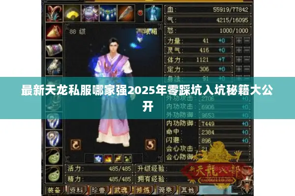 最新天龙私服哪家强2025年零踩坑入坑秘籍大公开
