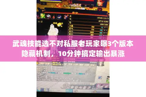 武魂技能选不对私服老玩家曝3个版本隐藏机制,10分钟搞定输出暴涨 武魂技能选不对私服老玩家曝3个版本隐藏机制,10分钟搞定输出暴涨