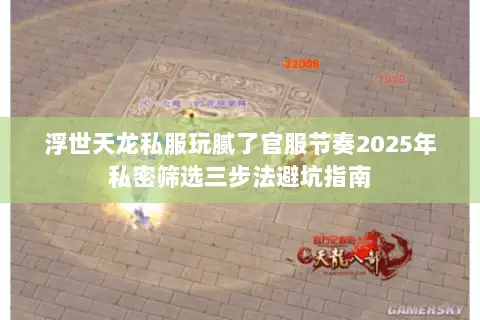 浮世天龙私服玩腻了官服节奏2025年私密筛选三步法避坑指南 浮世天龙私服玩腻了官服节奏2025年私密筛选三步法避坑指南