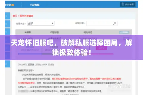 天龙怀旧服吧，破解私服选择困局，解锁极致体验！