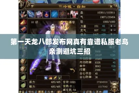 第一天龙八部发布网真有靠谱私服老鸟亲测避坑三招 第一天龙八部发布网真有靠谱私服老鸟亲测避坑三招
