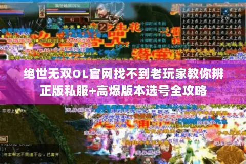 绝世无双OL官网找不到老玩家教你辨正版私服+高爆版本选号全攻略 绝世无双OL官网找不到老玩家教你辨正版私服+高爆版本选号全攻略