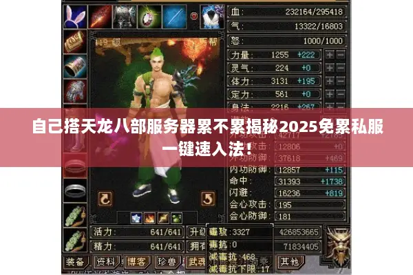 自己搭天龙八部服务器累不累揭秘2025免累私服一键速入法! 自己搭天龙八部服务器累不累揭秘2025免累私服一键速入法!