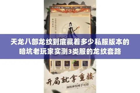 天龙八部龙纹到底藏着多少私服版本的暗坑老玩家实测3类服的龙纹套路 天龙八部龙纹到底藏着多少私服版本的暗坑老玩家实测3类服的龙纹套路