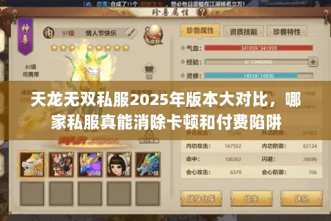 天龙无双私服2025年版本大对比，哪家私服真能消除卡顿和付费陷阱
