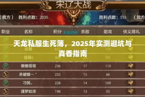 天龙私服生死簿，2025年实测避坑与真香指南