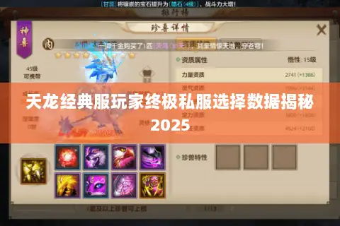 天龙经典服玩家终极私服选择数据揭秘2025 天龙经典服玩家终极私服选择数据揭秘2025