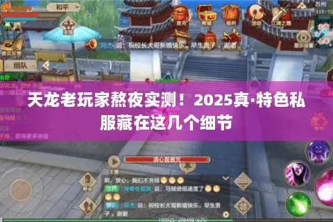 天龙老玩家熬夜实测!2025真·特色私服藏在这几个细节 天龙老玩家熬夜实测!2025真·特色私服藏在这几个细节