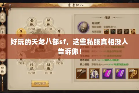 好玩的天龙八部sf,这些私服真相没人告诉你! 好玩的天龙八部sf,这些私服真相没人告诉你!