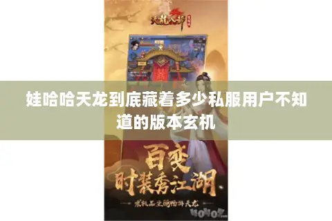 娃哈哈天龙到底藏着多少私服用户不知道的版本玄机