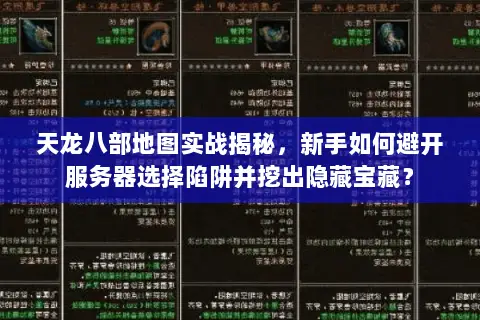 天龙八部地图实战揭秘，新手如何避开服务器选择陷阱并挖出隐藏宝藏？