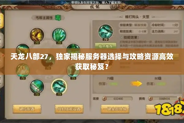 天龙八部27，独家揭秘服务器选择与攻略资源高效获取秘笈？