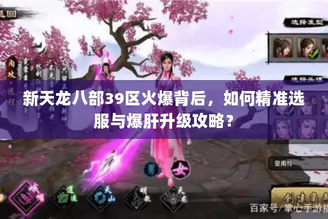 新天龙八部39区火爆背后,如何精准选服与爆肝升级攻略? 新天龙八部39区火爆背后,如何精准选服与爆肝升级攻略?