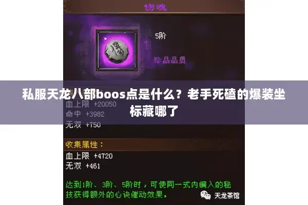 私服天龙八部boos点是什么?老手死磕的爆装坐标藏哪了 私服天龙八部boos点是什么?老手死磕的爆装坐标藏哪了