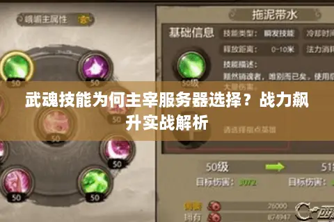 武魂技能为何主宰服务器选择?战力飙升实战解析 武魂技能为何主宰服务器选择?战力飙升实战解析