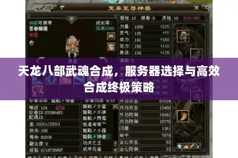 天龙八部武魂合成,服务器选择与高效合成终极策略 天龙八部武魂合成,服务器选择与高效合成终极策略