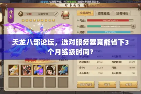 天龙八部论坛,选对服务器竟能省下3个月练级时间? 天龙八部论坛,选对服务器竟能省下3个月练级时间?