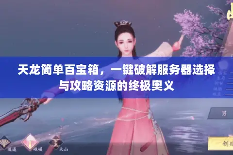 天龙简单百宝箱，一键破解服务器选择与攻略资源的终极奥义