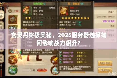 玄灵丹终极奥秘,2025服务器选择如何影响战力飙升? 玄灵丹终极奥秘,2025服务器选择如何影响战力飙升?