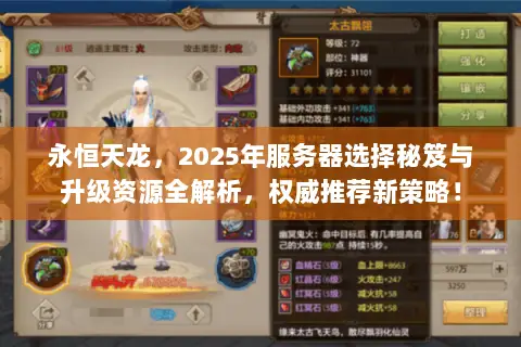 永恒天龙，2025年服务器选择秘笈与升级资源全解析，权威推荐新策略！